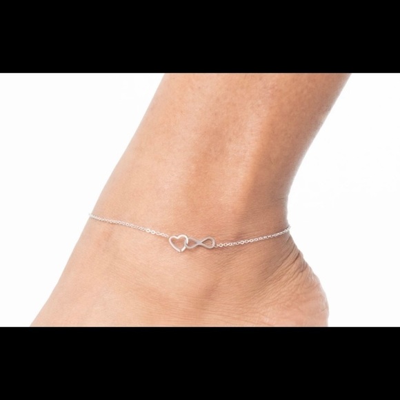 NWT Stainless Steel- Eternal Love Anklet- 9” plus 1.5” extender - Picture 2 of 5